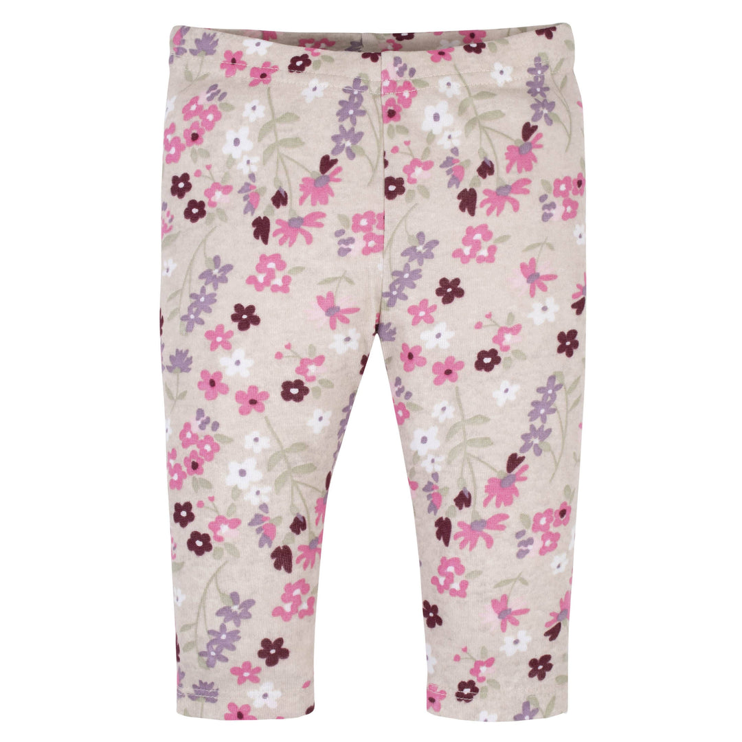 3-Piece Baby Girls Bunny Onesies® Bodysuit, Pant, & Cap Set-Gerber Childrenswear