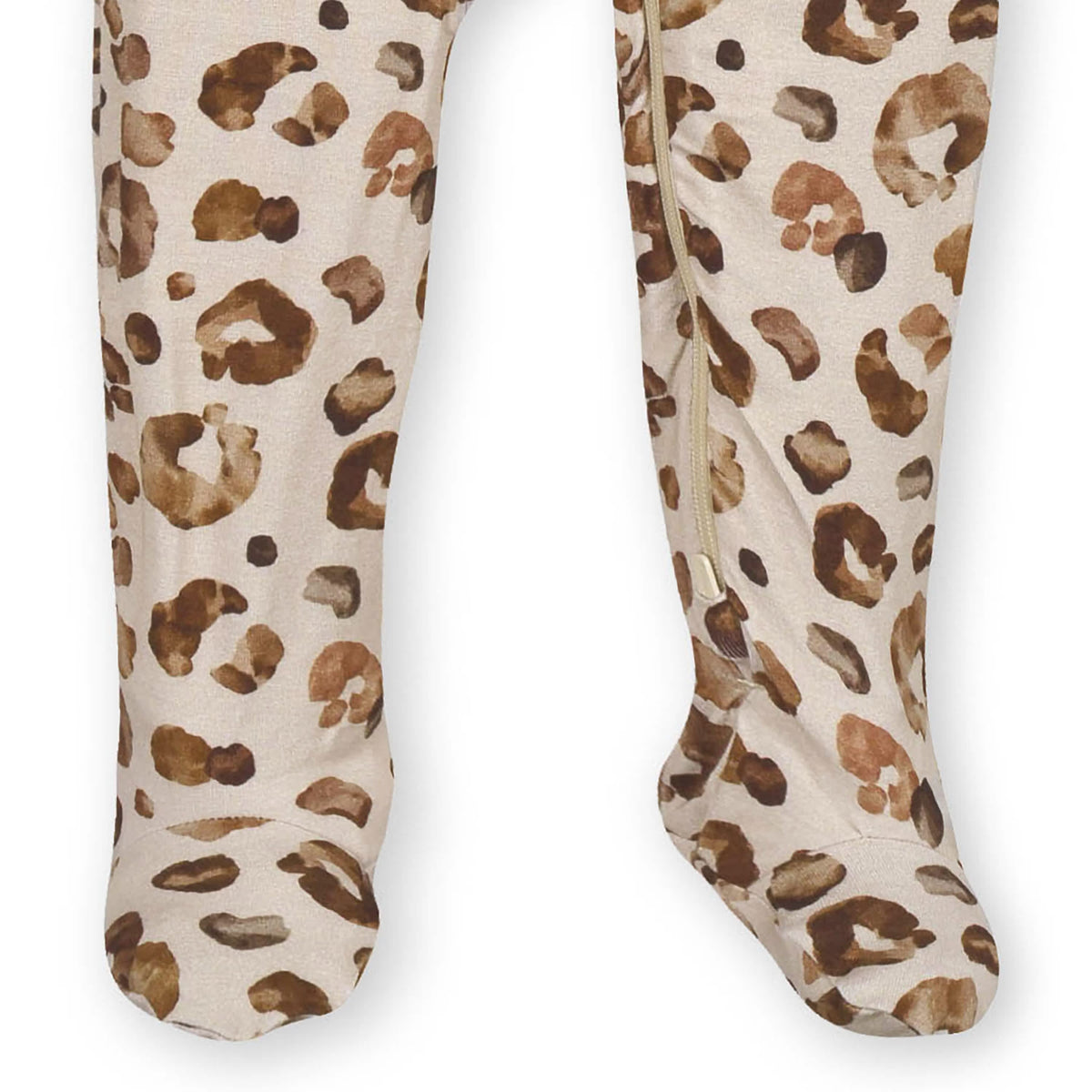 Baby & Toddler Girls Leopard Buttery-Soft Viscose Made from Eucalyptus Snug Fit Footed Pajamas