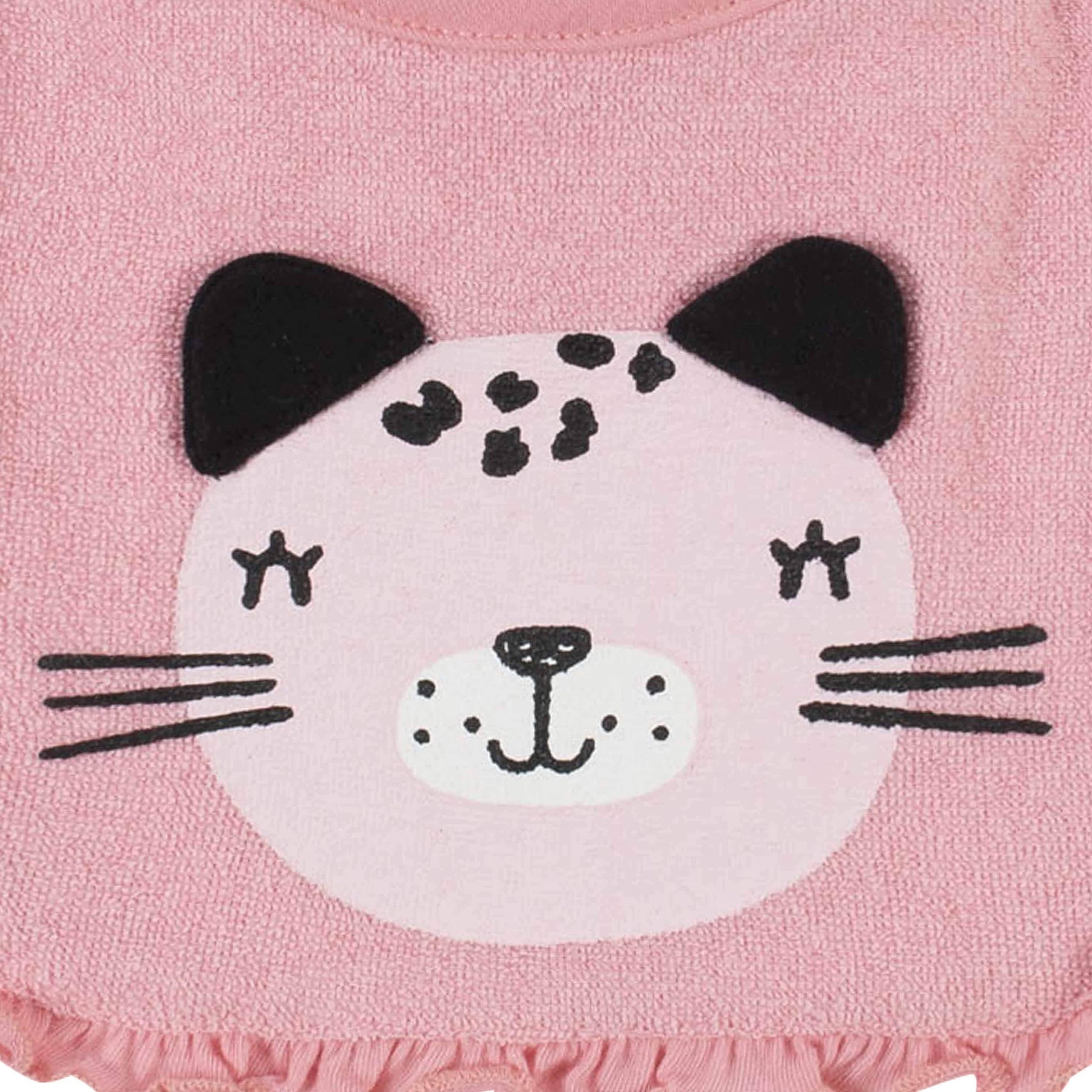 21-Piece Baby Girls Leopard Terry Bib, Burpcloth, Mittens, Cap and Bootie Sock Set-Gerber Childrenswear