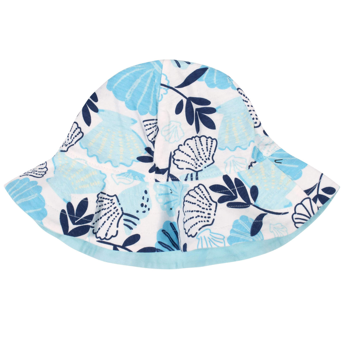 3-Piece Baby & Toddler Girls Sea Shells Dress, Diaper Cover & Sun Hat Set-Gerber Childrenswear