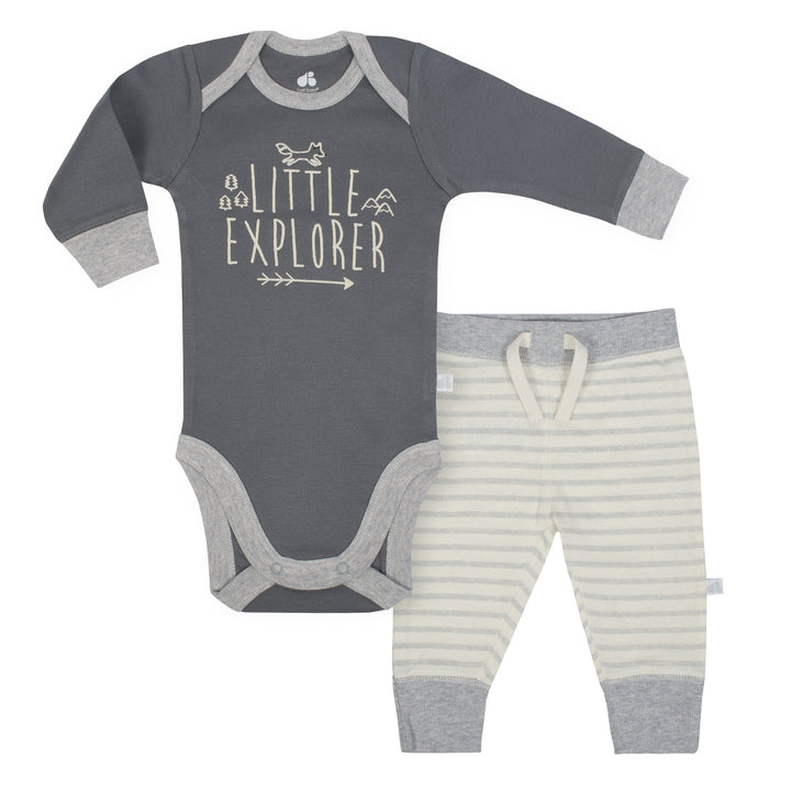 Baby Boy Organic 2-piece Fox Bodysuit and Pants Set-Gerber Childrenswear