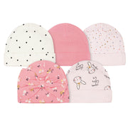 5-Pack Baby Girls Ballerina Caps-Gerber Childrenswear