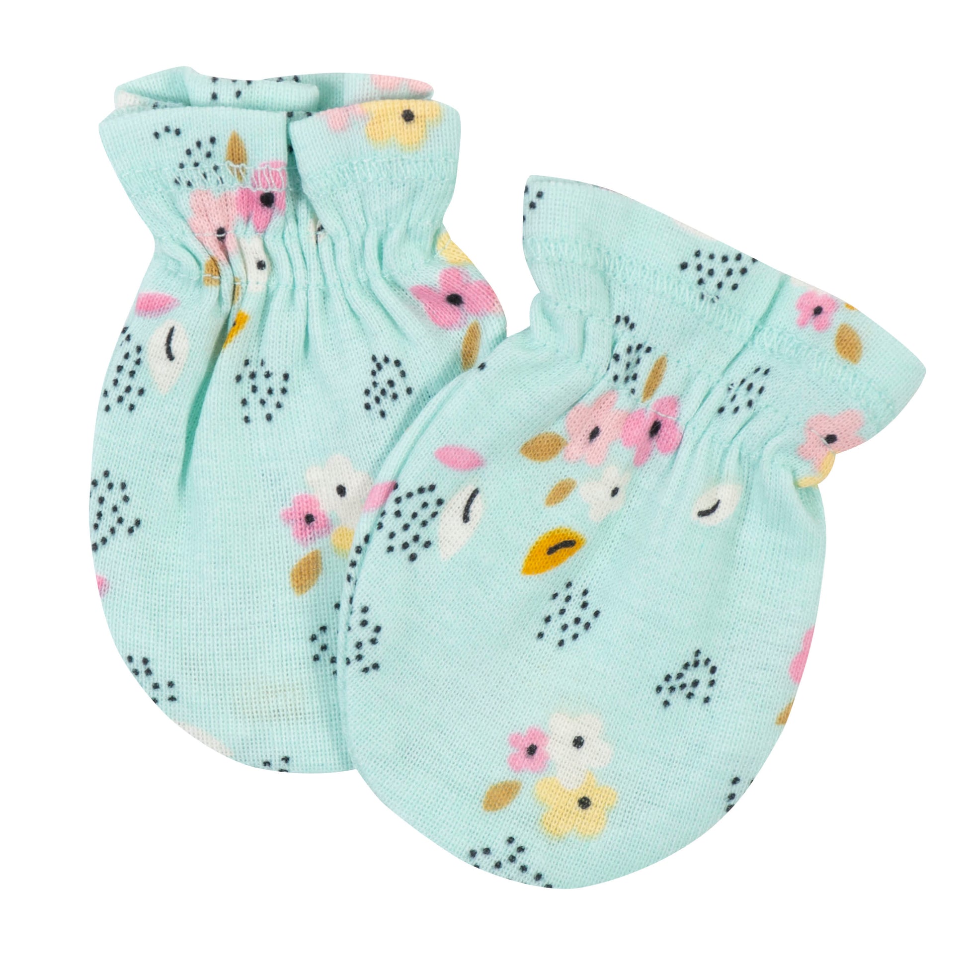 3-Pack Baby Girls Fox No Scratch Mittens