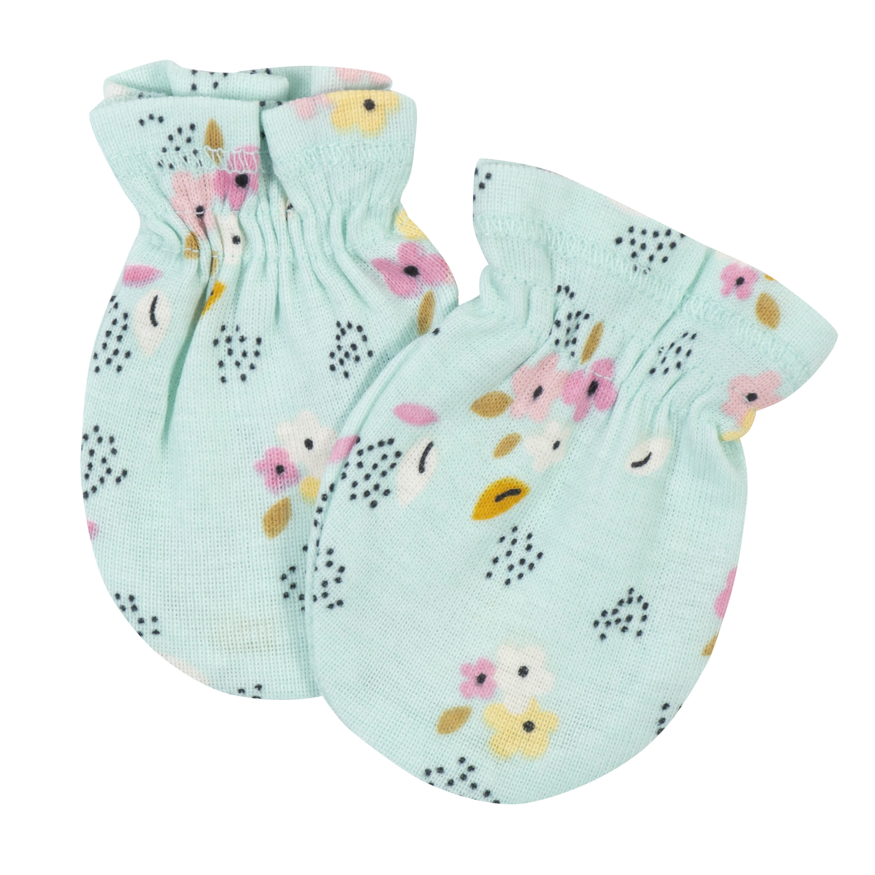3-Pack Baby Girls Fox No Scratch Mittens