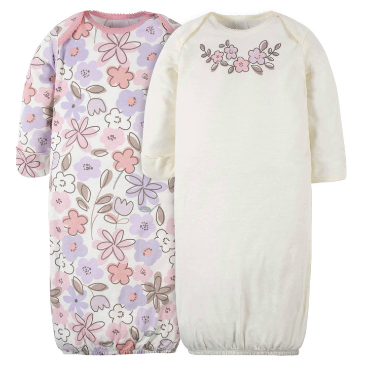 2-Pack Baby Girls Bunny Ballerina Gowns-Gerber Childrenswear
