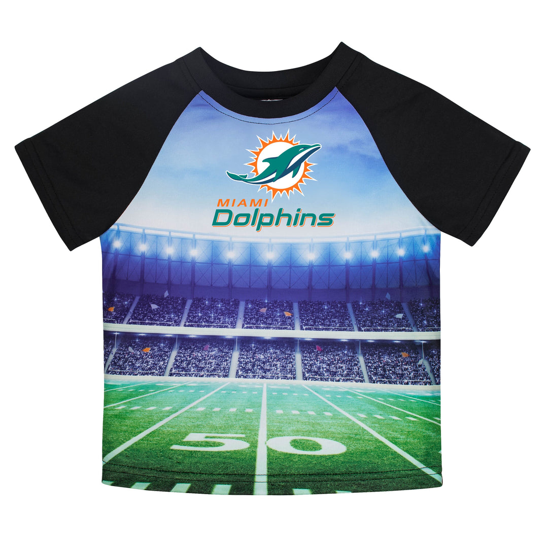 Miami Dolphins Boys Short Sleeve Tee Shirt-Gerber Childrenswear