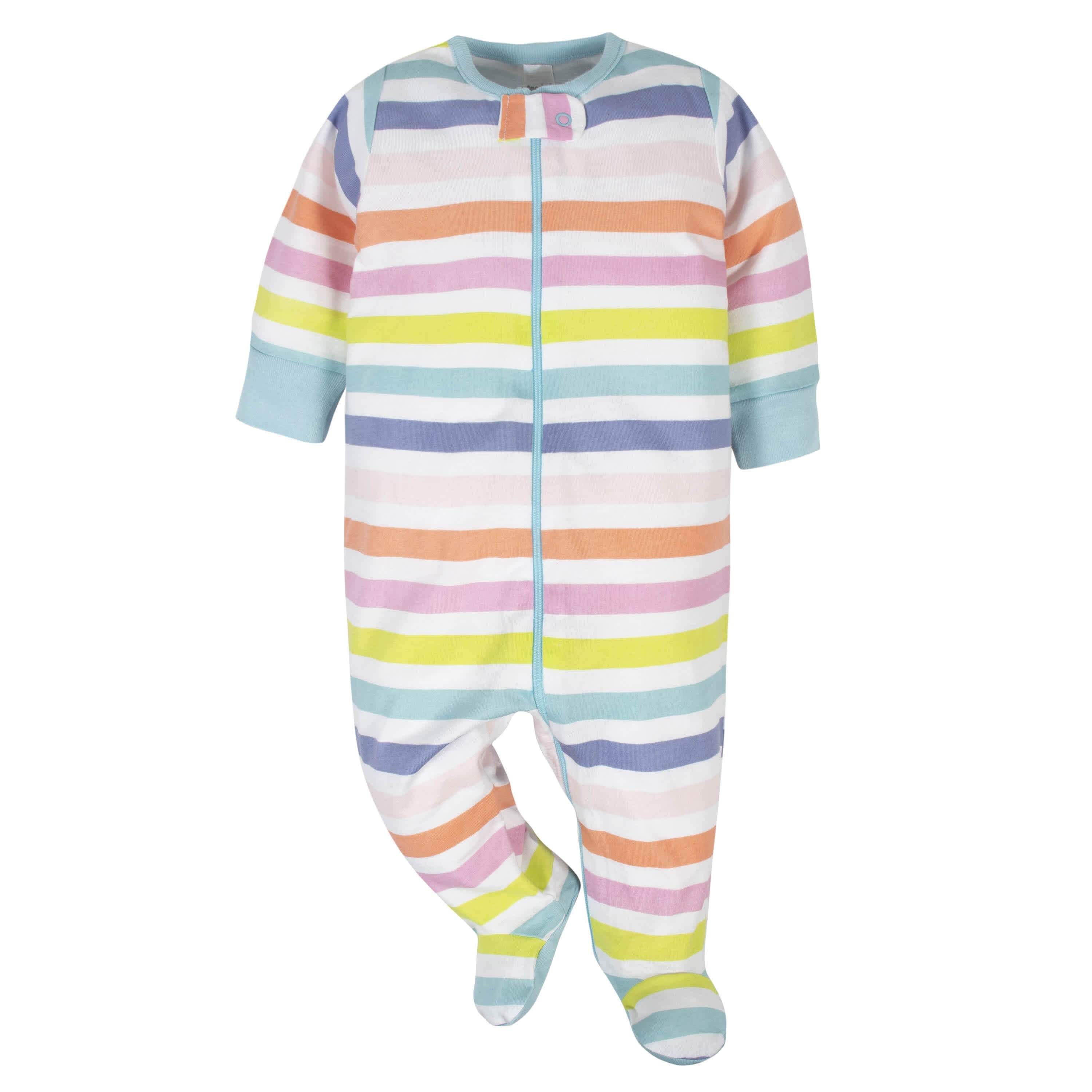 4-Pack Baby Girls Unicorns Sleep N' Plays-Gerber Childrenswear
