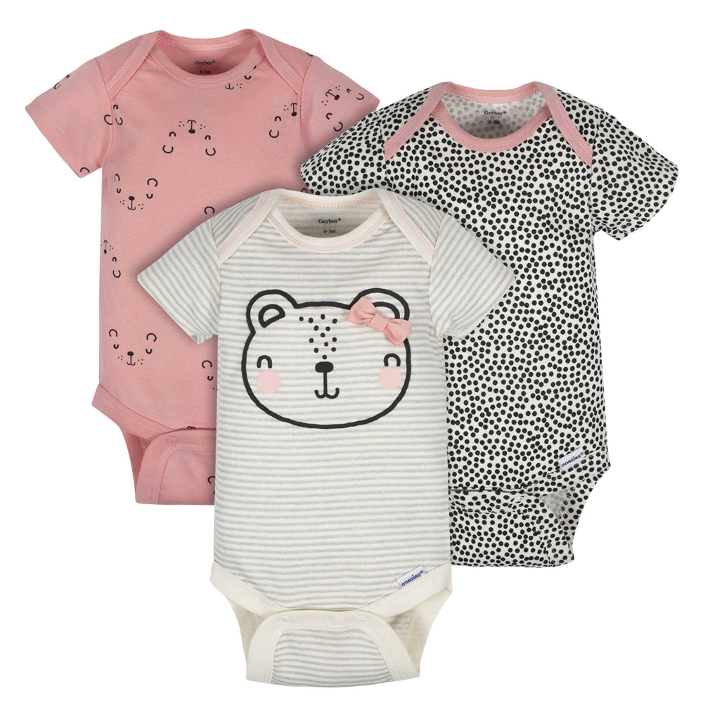 16-Piece Baby Girls Bear Onesies® Bodysuits, Take-Me-Home Set, Bibs, Caps, and Blankets Set-Gerber Childrenswear