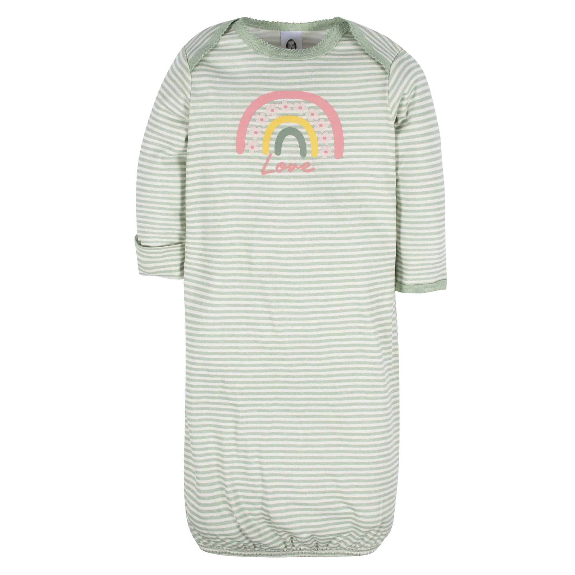 4-Pack Baby Girls Golden Floral Gowns