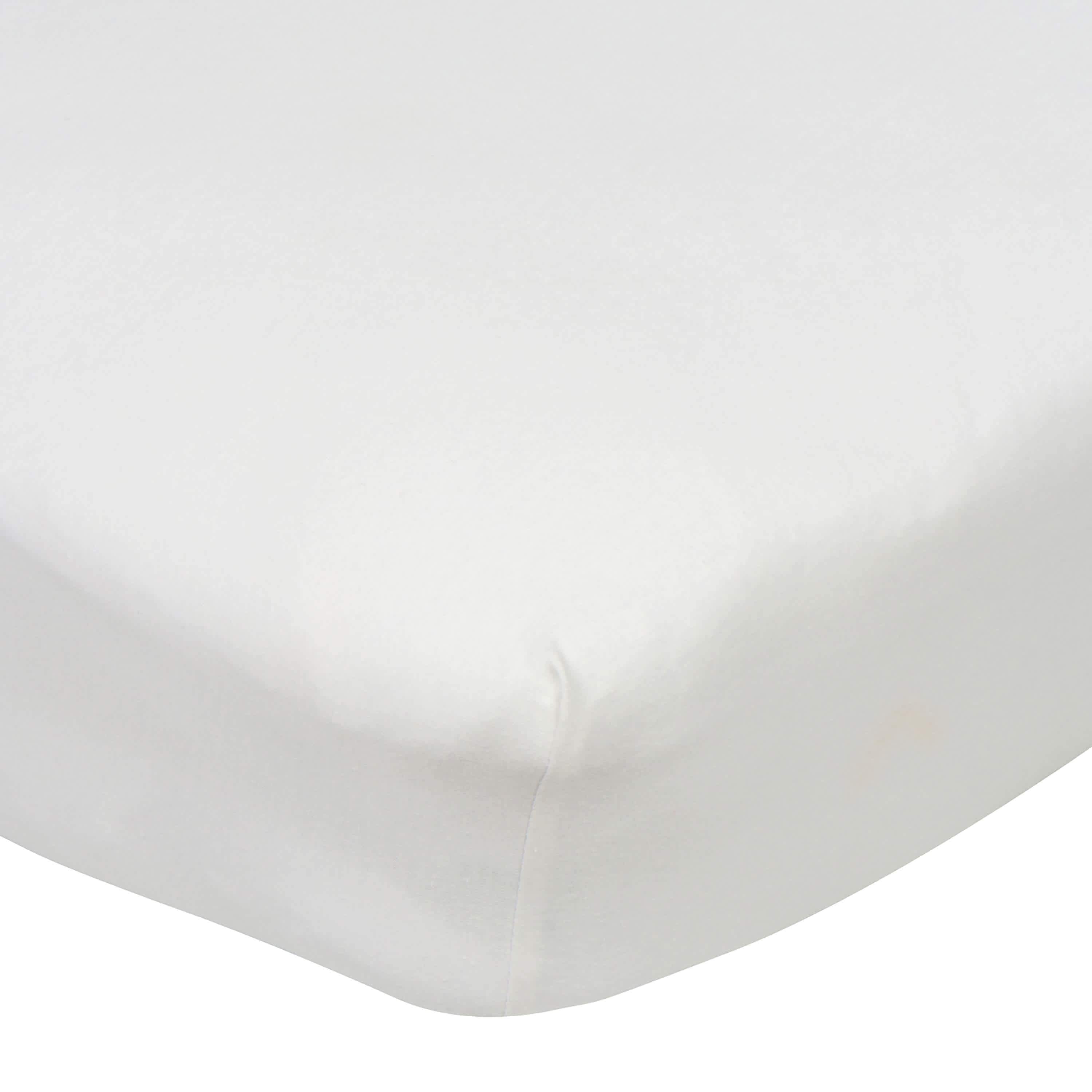 Neutral White Fitted Crib Sheet-Gerber Childrenswear