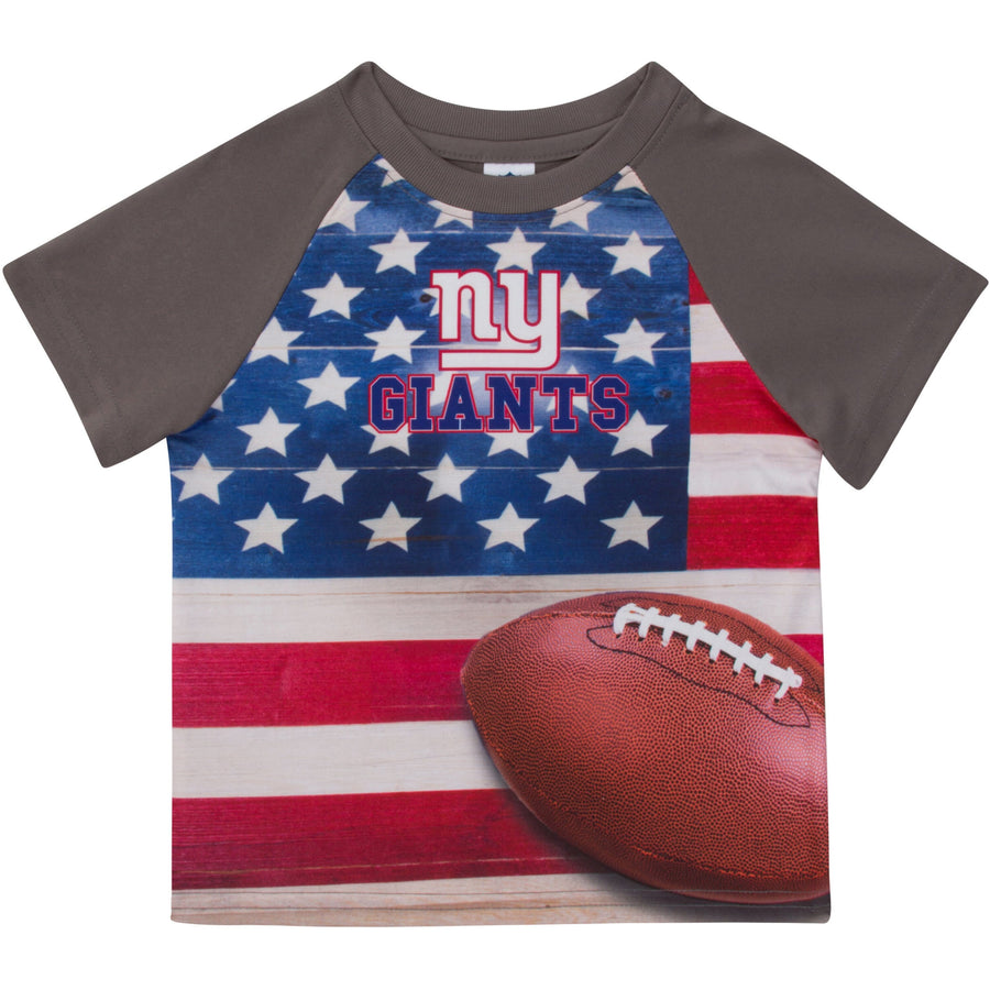 New York Giants Boys Short Sleeve Tee Shirt-Gerber Childrenswear