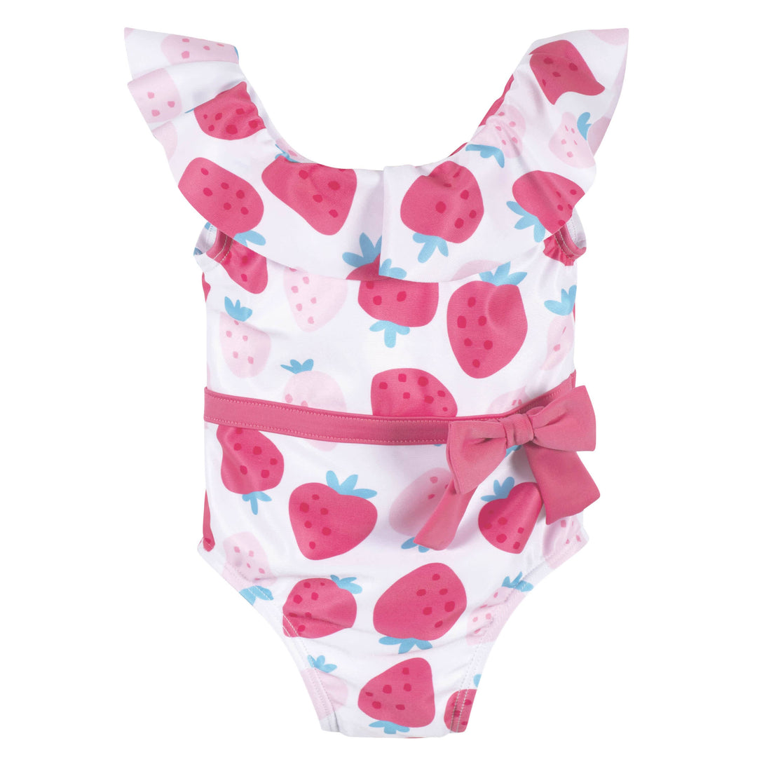 Baby & Toddler Girls Summer Blossom One-Piece Swimsuit With Ruffle-Gerber Childrenswear
