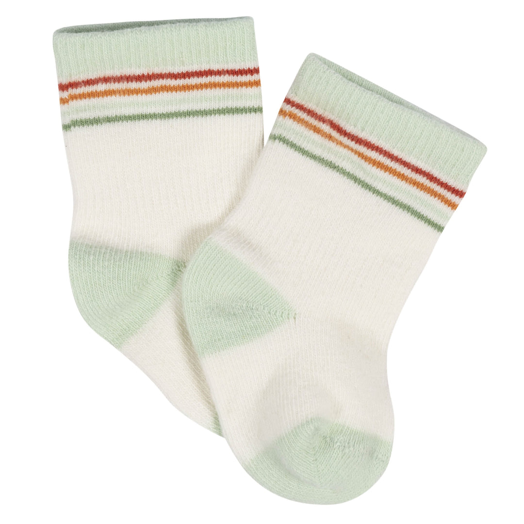 8-Pack Baby Neutral Happy Veggies Jersey Wiggle Proof® Socks