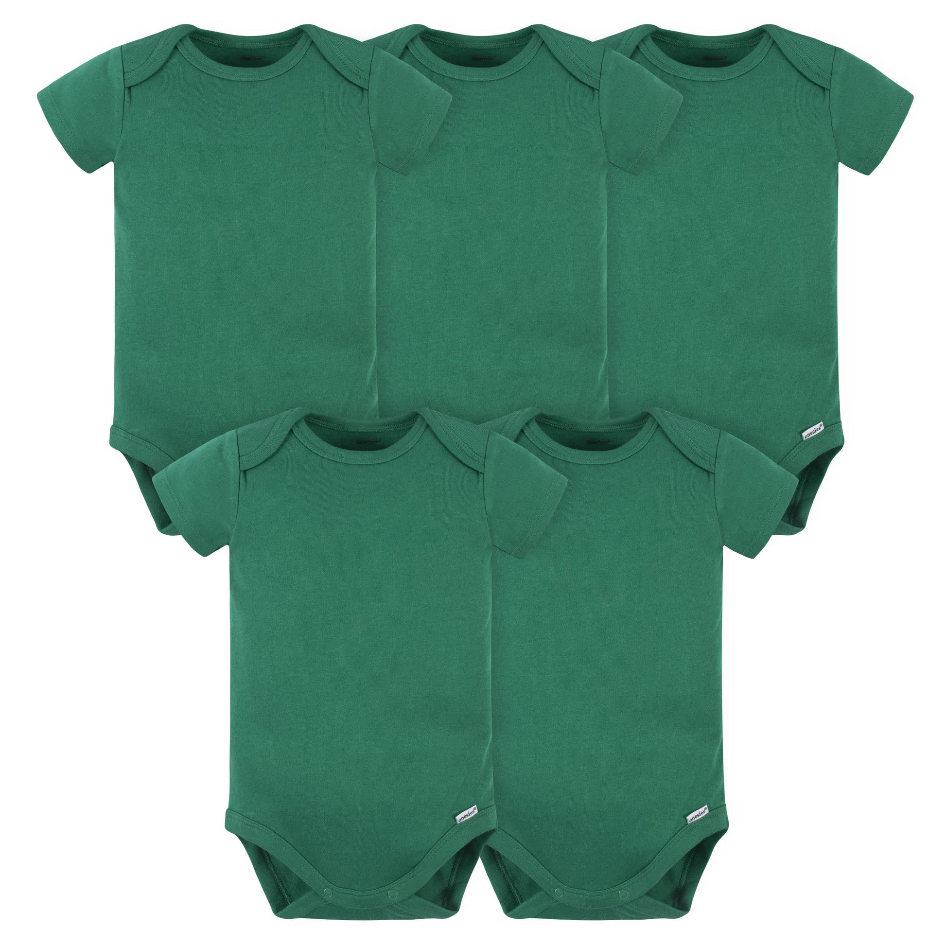 5-Pack Baby Kelly Green Premium Onesies® Bodysuits-Gerber Childrenswear