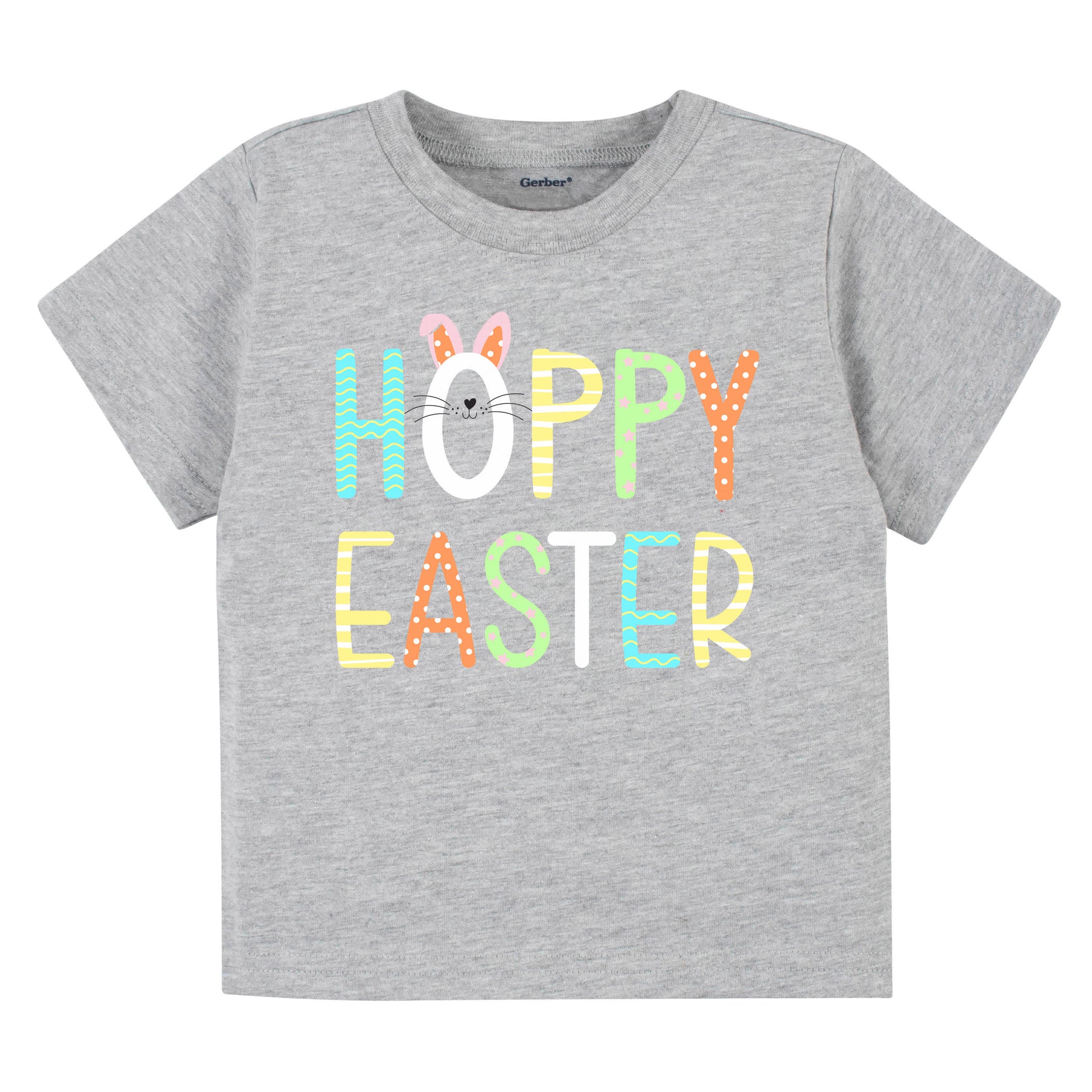 Infant & Toddler Neutral "Hoppy Easter" Short Sleeve Tee-Gerber Childrenswear