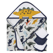 4-Piece Baby Boys Dino Hooded Towel & Washcloth Set-Gerber Childrenswear